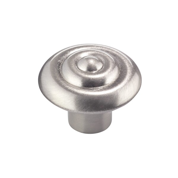 Richelieu 1 1/4 in (32 mm) Brushed Nickel Traditional Metal Cabinet Knob - BP2391132195