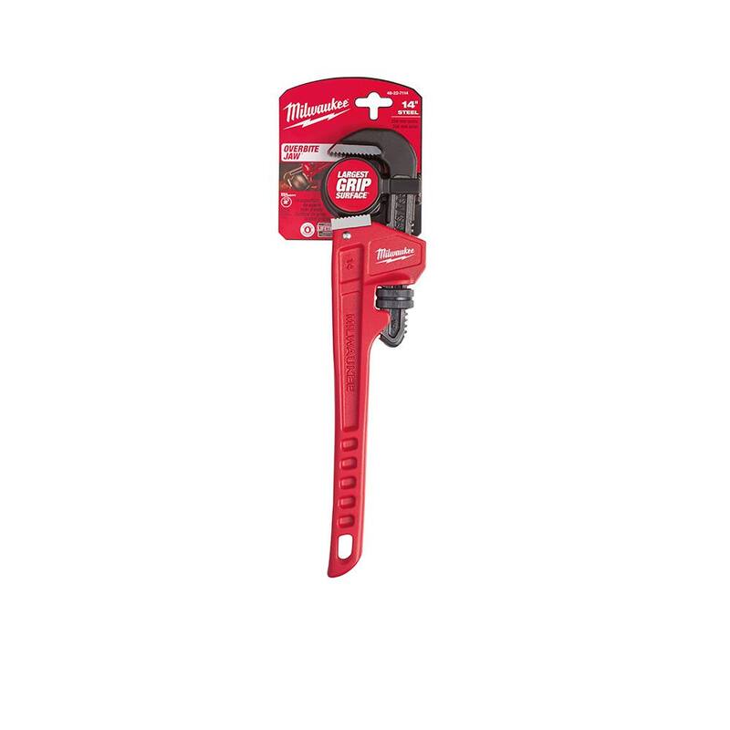 Milwaukee Cheater Pipe Wrench with 14 in. Steel Pipe Wrench - 48-22-7314-48-22-7114