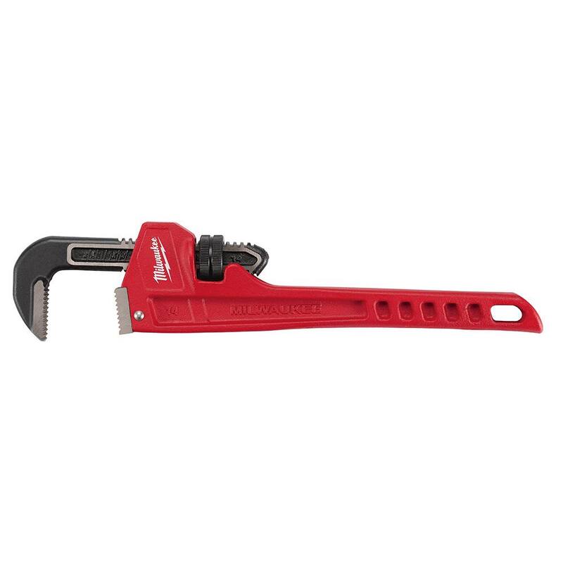 Milwaukee Cheater Pipe Wrench with 14 in. Steel Pipe Wrench - 48-22-7314-48-22-7114
