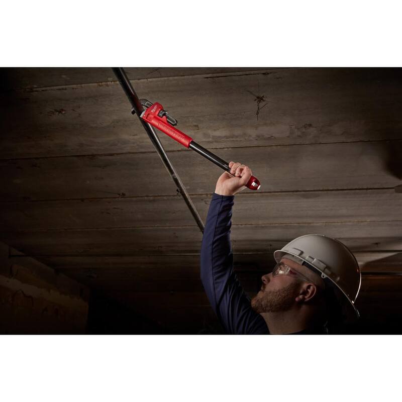 Milwaukee Cheater Pipe Wrench with 14 in. Steel Pipe Wrench - 48-22-7314-48-22-7114