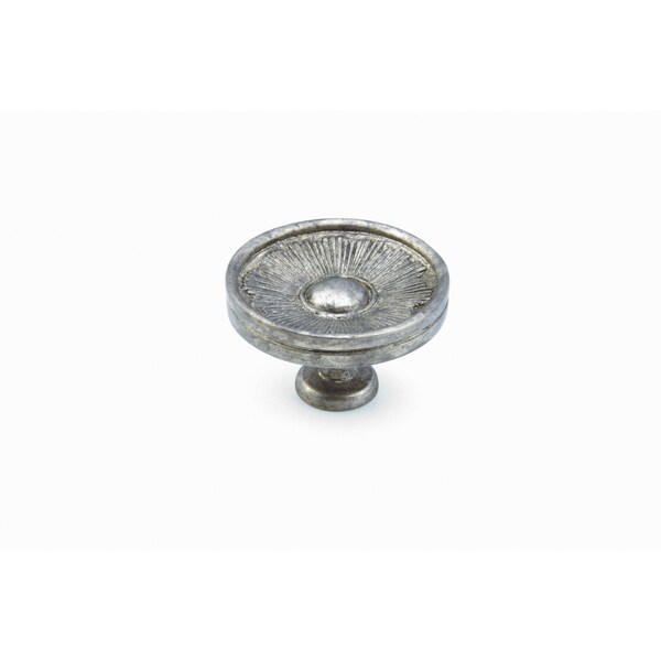 Schaub 1-3/8in Sunburst Cabinet Knob Silver Antique Finish - 972-SA