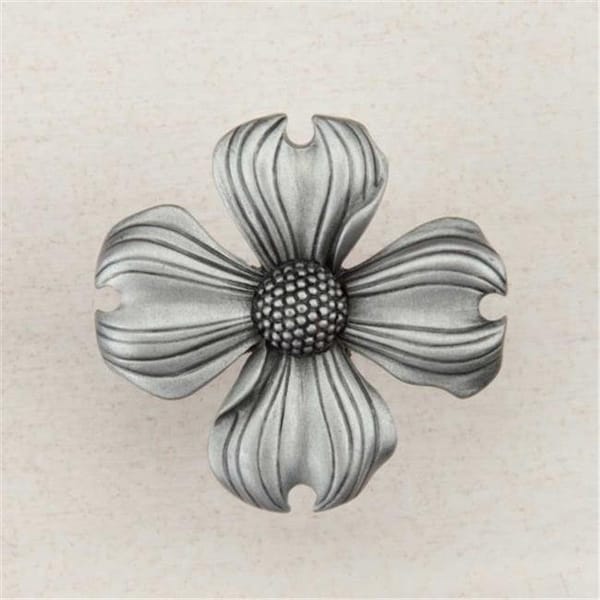 Acorn Mfg Acorn Manufacturing DQ6PP Artisan Collection Dogwood Knob; Antique Pewter - DQ6PP
