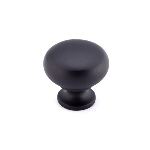 Richelieu 1 1/4 in (32 mm) Matte Black Traditional Brass Cabinet Knob - BP3923900