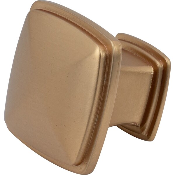 Designperfect 1-3/16 Overall Length Square Cabinet Knob, Champagne Bronze/Gold, 10PK - DPA10S77KCBZ