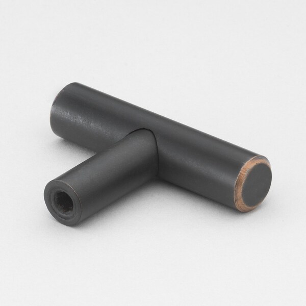 Gliderite Hardware 2 in. Solid Steel Oil Rubbed Bronze Cabinet T-Knob - 5002-T-ORB - 5002-T-ORB-1