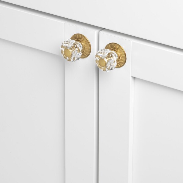 Gliderite Hardware 1-1/4 in. Clear Acrylic Cabinet Knob - 235140-SG, 25PK - 235140-SG-25
