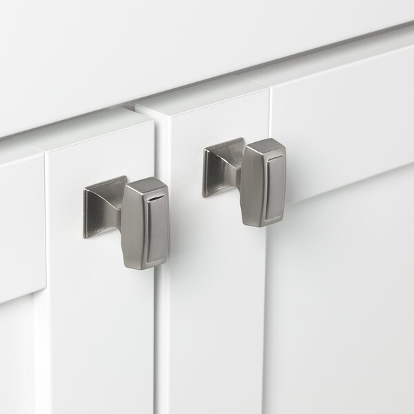 Gliderite Hardware 1-1/8 in. Rectangle Cabinet Knob - 87390-SN, 25PK - 87390-SN-25
