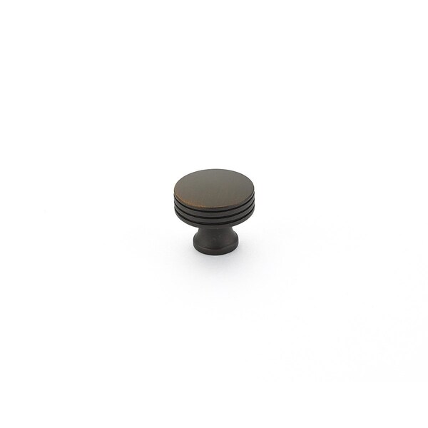 Schaub 1-1/4in Menlo Park Disk Round Knob Ancient Bronze Finish - 532-ABZ