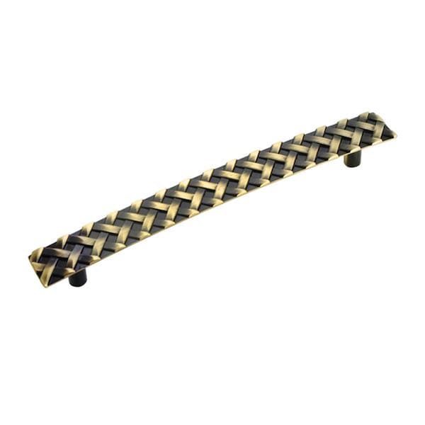 Utopia Alley Basket Weave Antique Brass Cabinet Knob 1 1/8 inch Knob - HW256PLAB021
