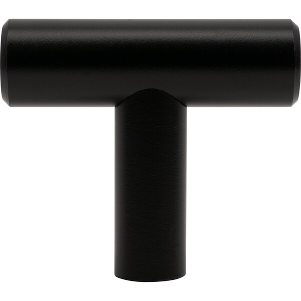 Designperfect 1-9/16 Overall Length Cabinet T-Knob, Matte/Flat Black - DPA-T14KBLK