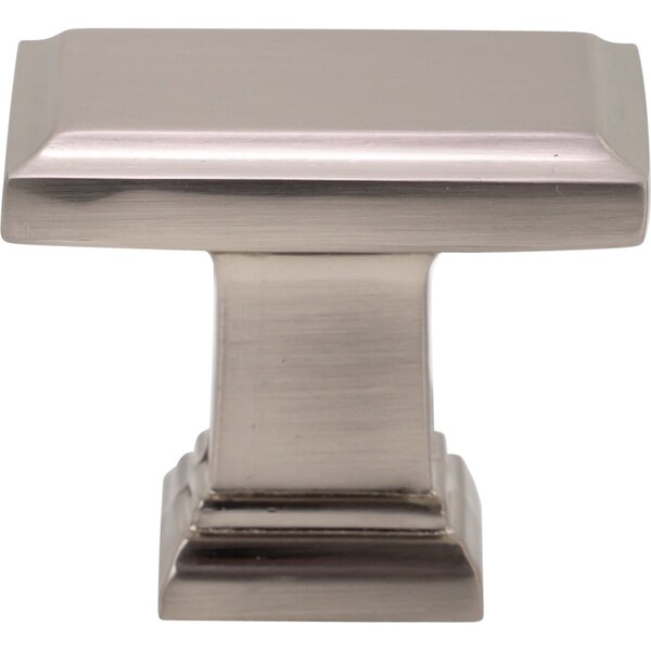Designperfect 1-1/2 Overall Length Rectangle Cabinet Knob, Brushed Satin Nickel - DPA-A48KSNB