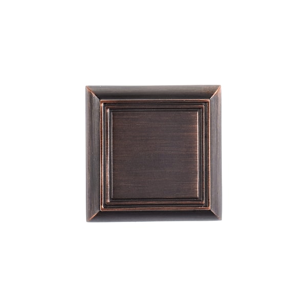 Richelieu 1 3/8 in. X 1 3/8 in. (35 mm x 35 mm) Brushed Oil-Rubbed Bronze Traditional Metal Cabinet Knob - BP77535BORB