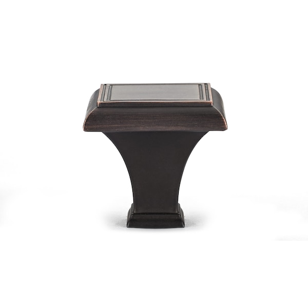 Richelieu 1 3/8 in. X 1 3/8 in. (35 mm x 35 mm) Brushed Oil-Rubbed Bronze Traditional Metal Cabinet Knob - BP77535BORB