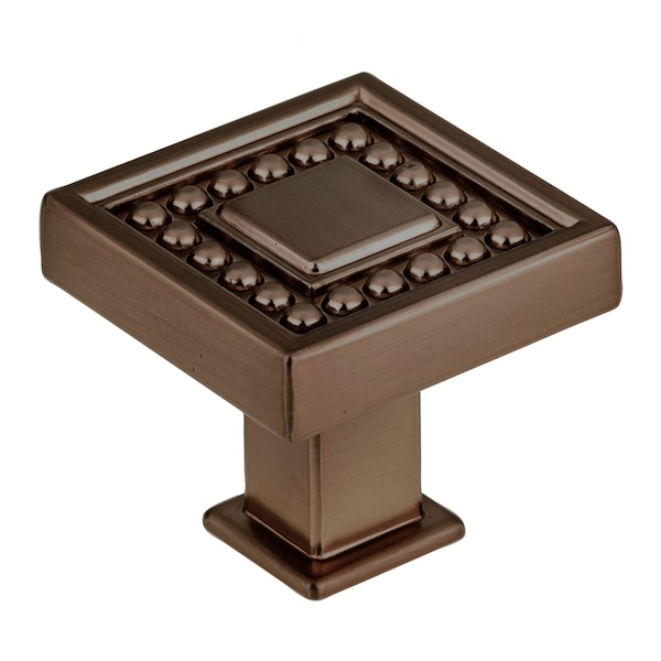 Richelieu 1 5/16 in (33 mm) x 1 5/16 in (33 mm) Honey Bronze Transitional Cabinet Knob - BP87953333HBRZ