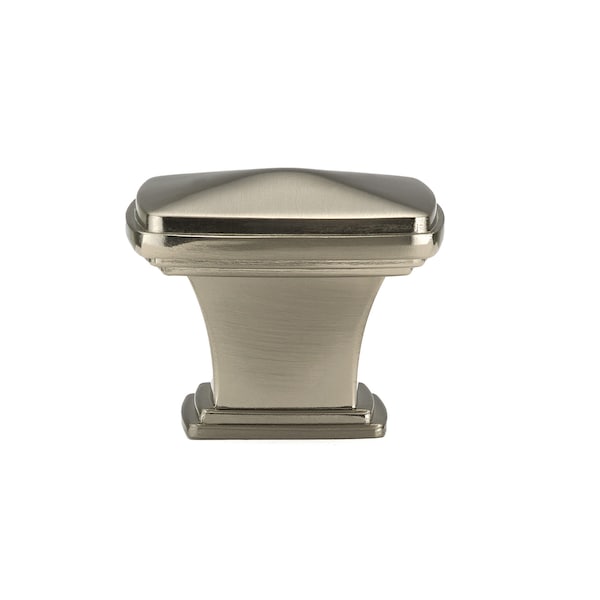 Richelieu Charlemagne Collection 1 11/16 in (43 mm) x 1 11/16 in (43 mm) Brushed Nickel Transitional Cabinet Knob - BP81045195