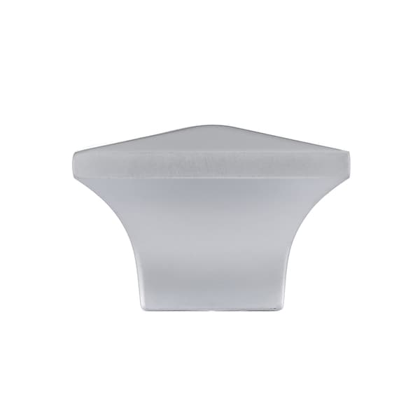 Richelieu 1 1/4 in. X 1 1/4 in. (32 mm x 32 mm) Matte Chrome Contemporary Metal Cabinet Knob - BP53082174