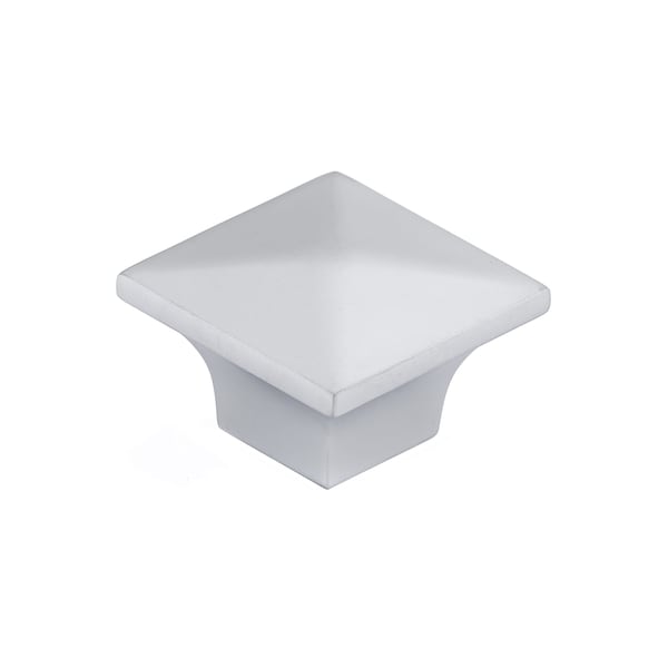 Richelieu 1 1/4 in. X 1 1/4 in. (32 mm x 32 mm) Matte Chrome Contemporary Metal Cabinet Knob - BP53082174