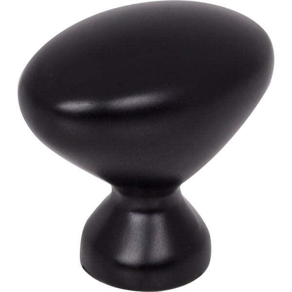 Elements By Hardware Resources 1-1/4" Overall Length Matte Black Oval Merryville Cabinet Knob - 897L-MB