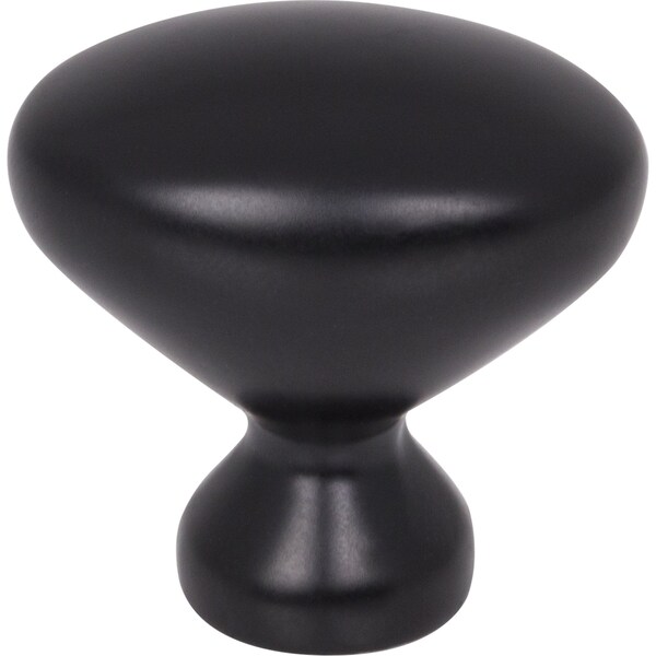 Elements By Hardware Resources 1-1/4" Overall Length Matte Black Oval Merryville Cabinet Knob - 897L-MB