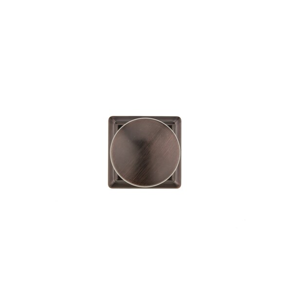 Richelieu 1 1/4 in. X 1 1/4 in. (32 mm x 32 mm) Brushed Oil-Rubbed Bronze Traditional Metal Cabinet Knob - BP46702BORB