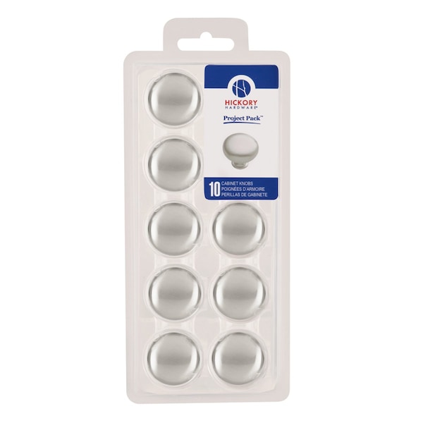 Hickory Hardware Knob 1-1/4 Inch, 10PK - VPA1218-SN