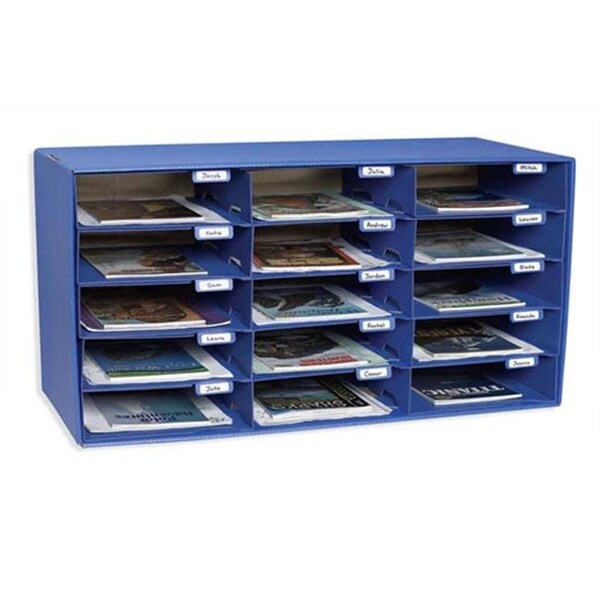 Pacon Corporation Pacon Corporation Pac1308 Mail Box - 15 Mail Slots Blue - PAC1308