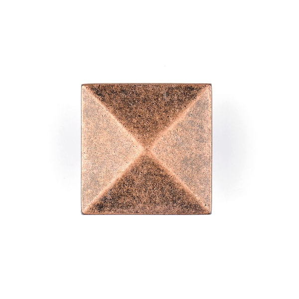 Richelieu 1 1/4 in. X 1 1/4 in. (32 mm x 32 mm) Antique Copper Traditional Metal Cabinet Knob - BP53082193
