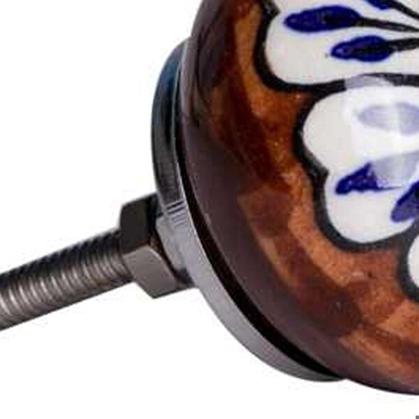 Homeroots Multi Color Ceramic & Metal Knob; Pack of 12 - 1.5 x 1.5 x 1.5 in. - 358135