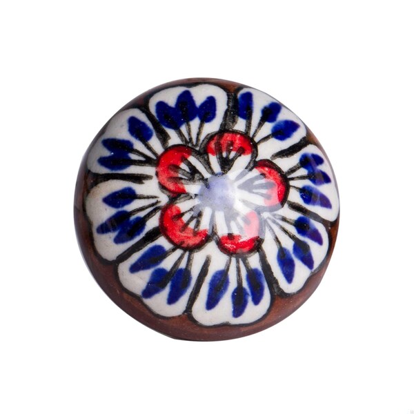 Homeroots Multi Color Ceramic & Metal Knob; Pack of 12 - 1.5 x 1.5 x 1.5 in. - 358135