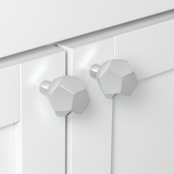 Gliderite Hardware 1-1/2 in. Faceted Knob Polished Chrome, 25PK - 5826-PC-25