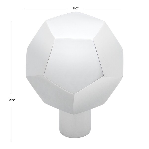 Gliderite Hardware 1-1/2 in. Faceted Knob Polished Chrome, 25PK - 5826-PC-25