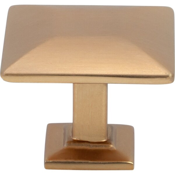 Designperfect 1-3/16 Overall Length Square Cabinet Knob, Champagne Bronze/Gold, 10PK - DPA10S94KCBZ