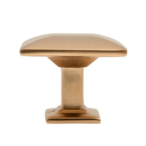 Designperfect 1-3/16 Overall Length Square Cabinet Knob, Champagne Bronze/Gold, 10PK - DPA10S94KCBZ