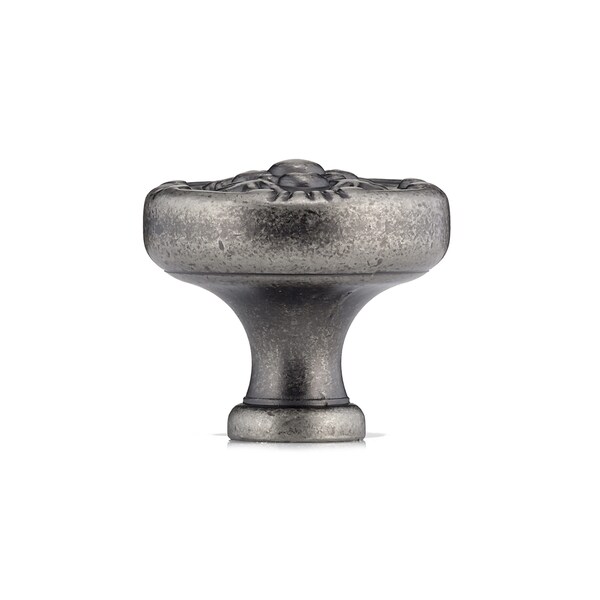 Richelieu 1 1/4 in (32 mm) Pewter Traditional Cabinet Knob - BP82619142