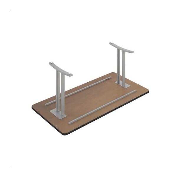 Correll Rectangle Modern Design Conference Table, 96 in W, Particleboard Top, Cherry - CC4296R-21-14-21