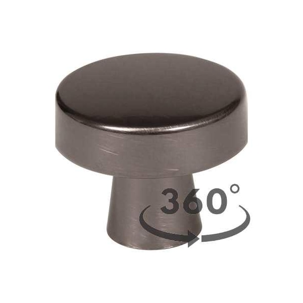 Amerock BP55270GM 1-5/16" (33 mm) Diameter Blackrock Cab Knob Gunmetal Finish - BP55270GM