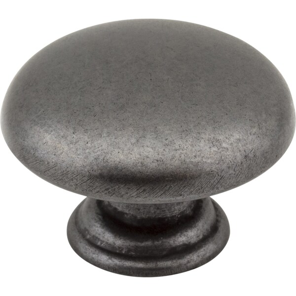 Elements By Hardware Resources 1-3/16" Diameter Gun Metal Gatsby Cabinet Mushroom Knob - 3950-DACM
