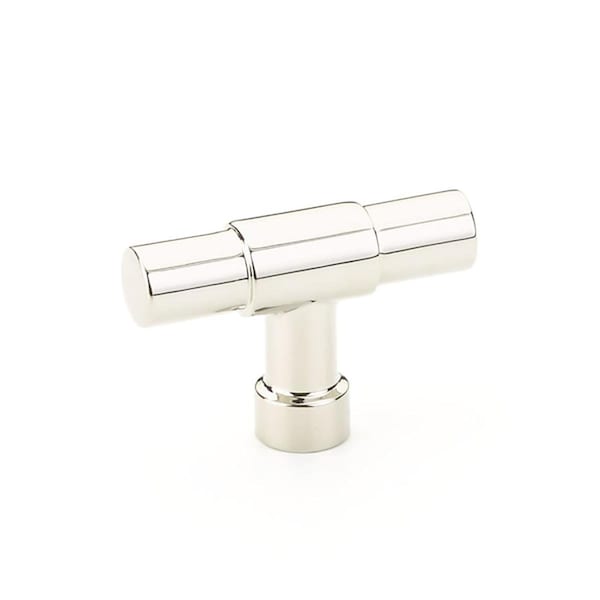 Kd Mobiliario 2 in. Jasper Finger Pull Cabinet Knob, Bright Nickel - KD3240019