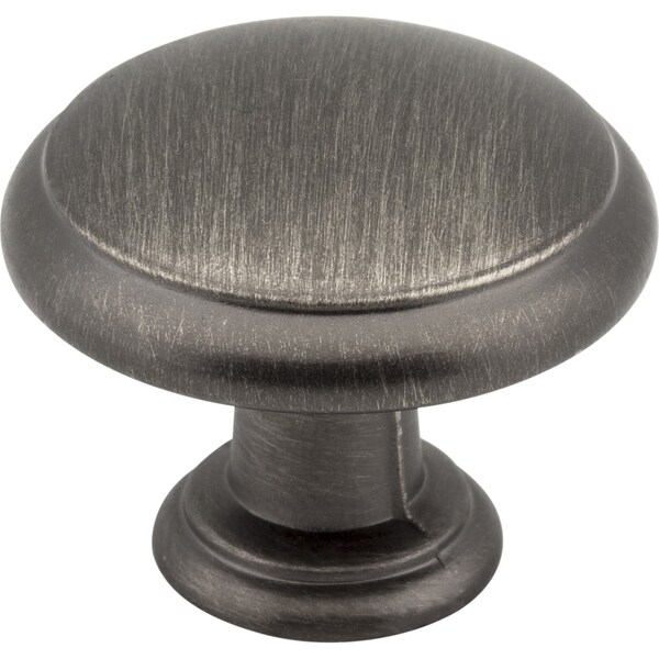 Elements By Hardware Resources 1-3/16" Diameter Brushed Pewter Gatsby Cabinet Mushroom Knob - 3940-BNBDL