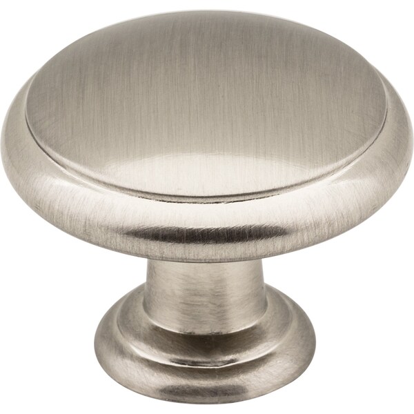 Elements By Hardware Resources 1-3/16" Diameter Brushed Pewter Gatsby Cabinet Mushroom Knob - 3940-BNBDL