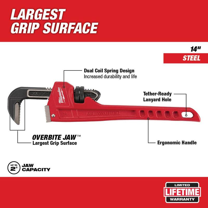 Milwaukee 14 in. Steel Pipe Wrench - 48-22-7114
