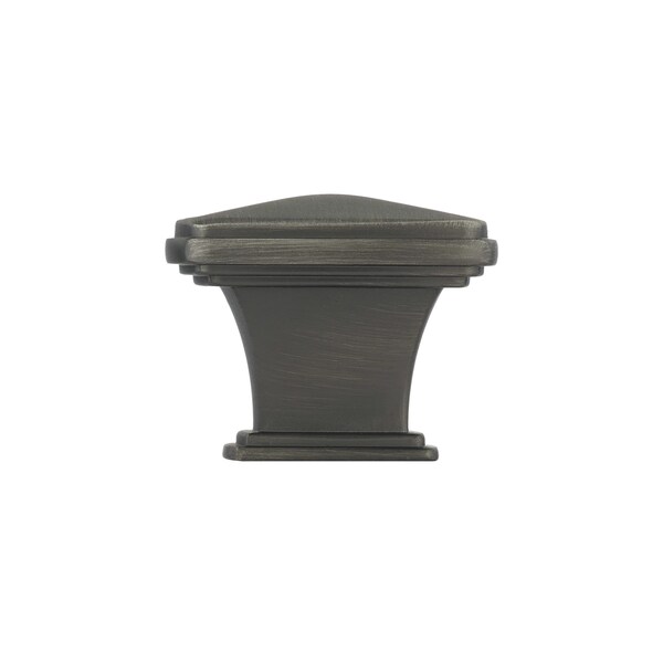 Richelieu Charlemagne Collection 1 11/16-inch (43 mm) Antique Nickel Transitional Square Cabinet Knob - BP81045143