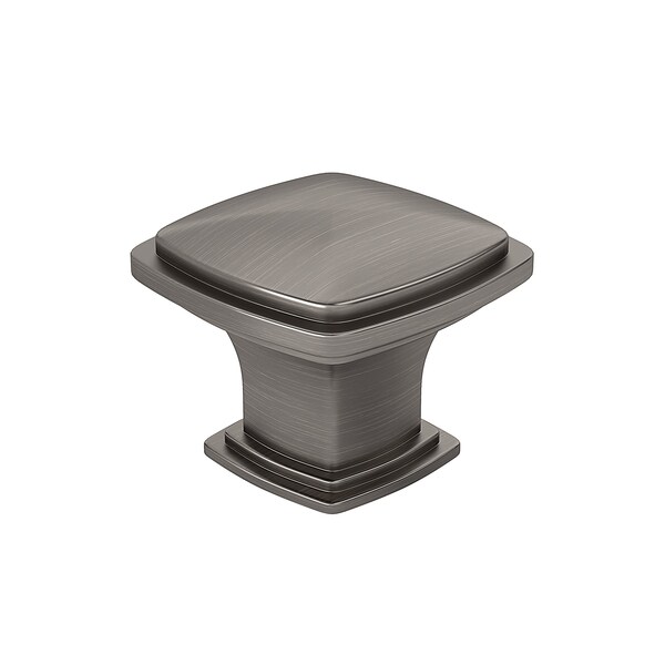 Richelieu Charlemagne Collection 1 11/16-inch (43 mm) Antique Nickel Transitional Square Cabinet Knob - BP81045143