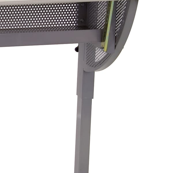 Flash Furniture Adjustable Table, 45.25" W, 28.25" L, 47.75" H, Laminate Top, Red - NAN-JN-2433-GG