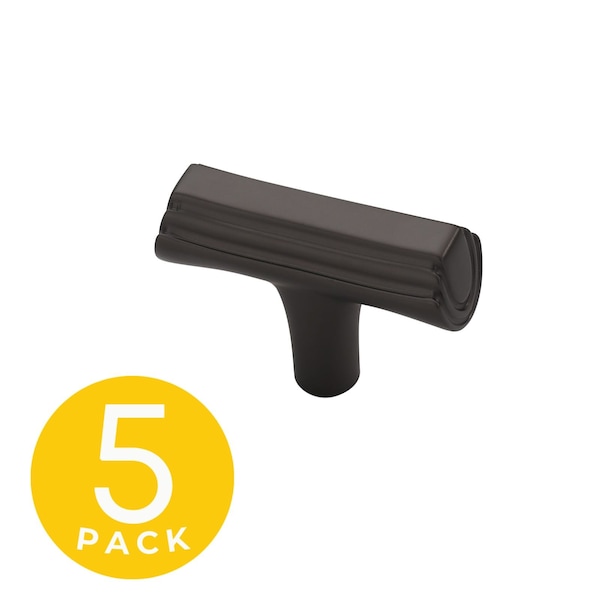 Sapphire Eclipse Series 1 in. Modern Matte Grey Cabinet Knob, 5PK - SP-2214-K-GM-5