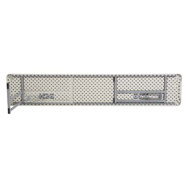 National Public Seating Rectangle Seminar Table, 18" W, 96" L, 29-1/2" H, Blow-molded plastic Top, Speckled Gray - BT1896