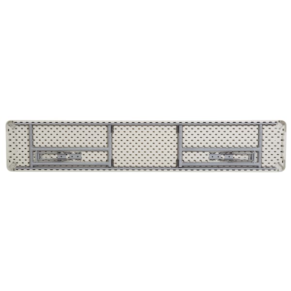 National Public Seating Rectangle Seminar Table, 18" W, 96" L, 29-1/2" H, Blow-molded plastic Top, Speckled Gray - BT1896