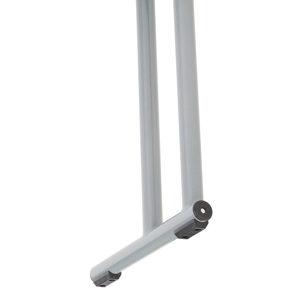 National Public Seating Rectangle Seminar Table, 18" W, 96" L, 29-1/2" H, Blow-molded plastic Top, Speckled Gray - BT1896