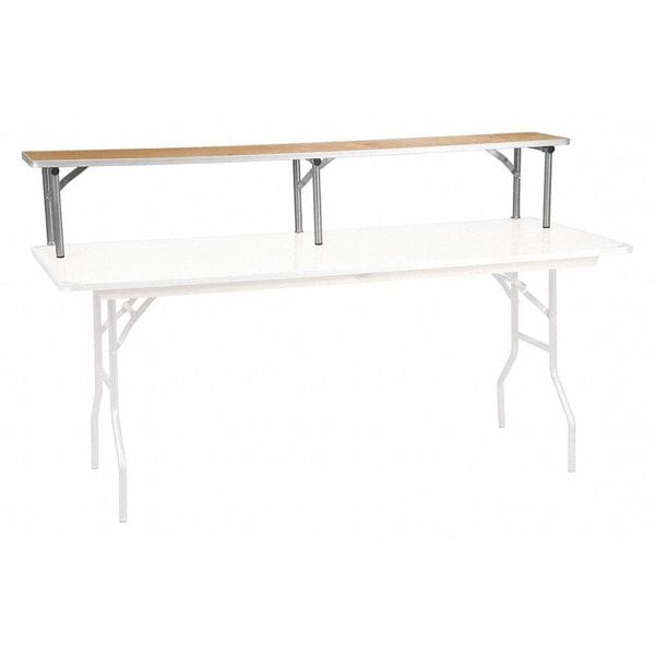 Flash Furniture Rectangle Bar Top Riser, 72"X12"X12", 11.75" W, 72" L, 12" H, Wood Top, Wood Grain - XA-72-RS-GG