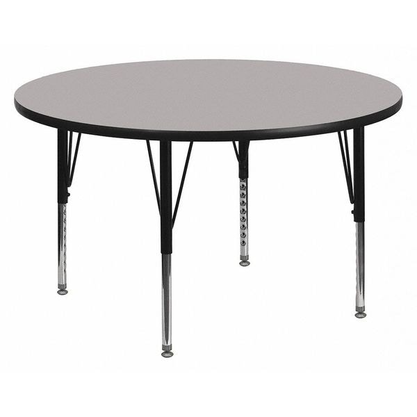 Flash Furniture Round Activity Table, 42" W, 42" L, 25.125" H, Laminate, Grey - XU-A42-RND-GY-T-P-GG